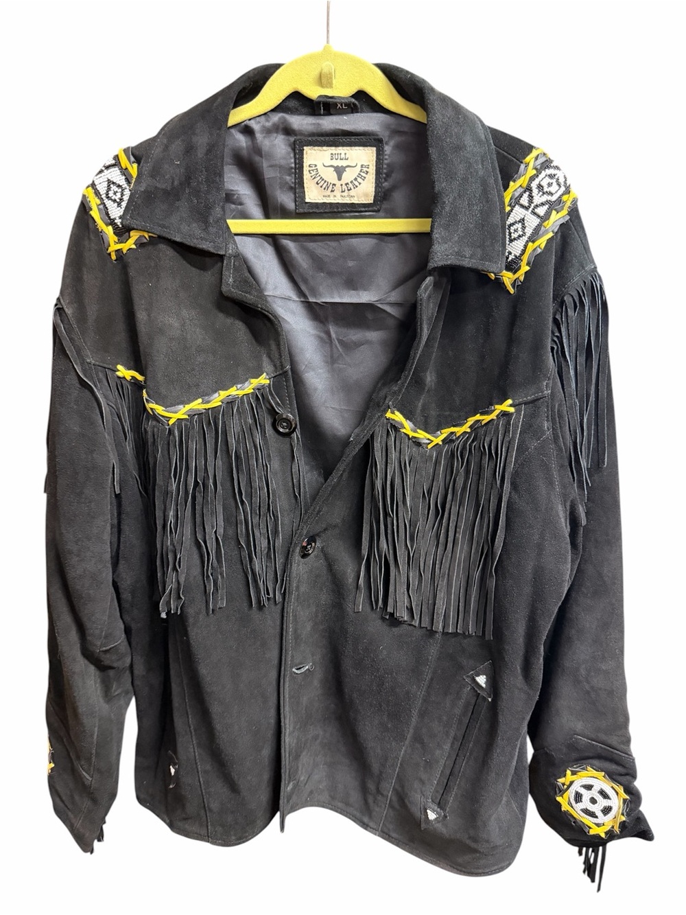 Southwest Inspired Bull Leather Jacket
